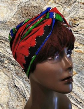 WAX TURBAN WITH FRAME