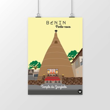 Affiche Murale-Bénin, le temple du Zamgbeto