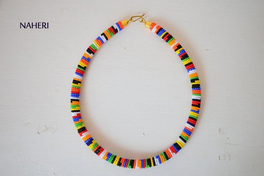 African Maasai Beaded Necklace | Zulu Beaded Necklace | Tiered &amp; Tribal