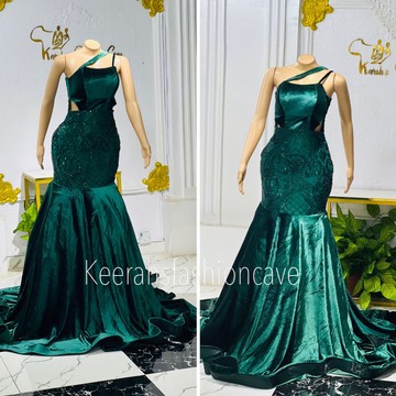 Long velvet evening dress, wedding dresses, prom gowns