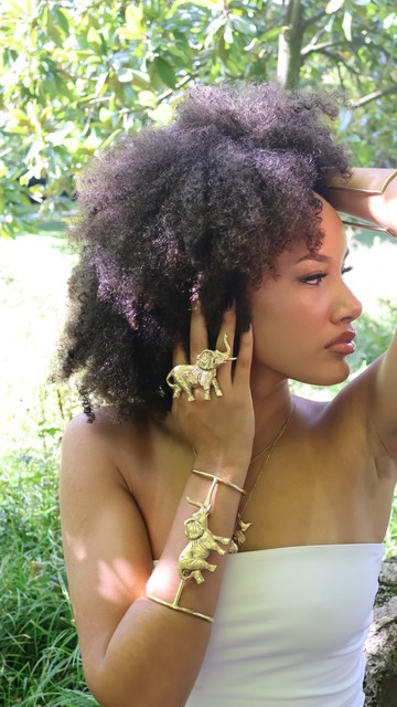 “Ivory Coast 🐘” cuff &amp; ring set
