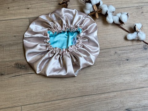 Bonnet de nuit réversible en soie