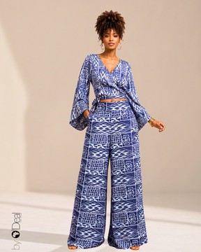 Magnifique Ensemble pantalon large et sa tunique assortie