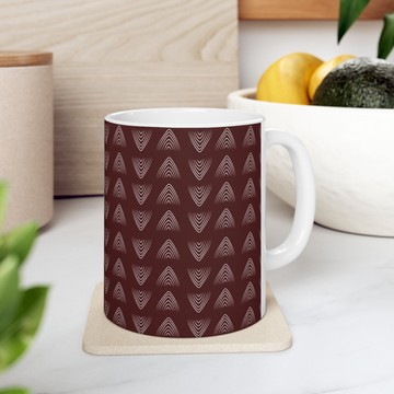 Ankara Print Mug Art Coffee Mug | African Wax Print Ceramic Mug | Afro Inspired Coffee Cup
