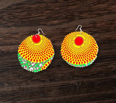 Wax disc earrings