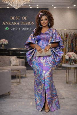 Luxury Multicolor Silk Kaftan Gown – Elegant Couture Maxi Dress by Best Of Ankara Design