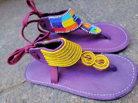 Kids sandals / Girls sandals / Little girls sandals / African maasai sandal