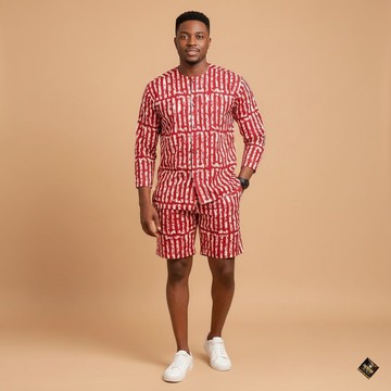 Men Batik Two-Piece Co-ord Set