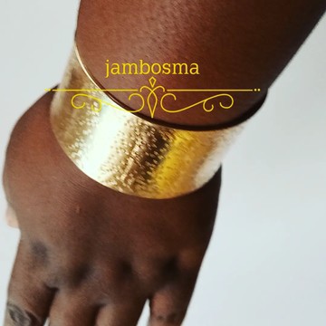 Brass cuff, African brass cuff bangle, hammered brass bracelet