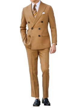 Double Breasted Striped Green Men’s Suit, utton Casual , Slim Fit, Classic Wear Men's Suit,Gift,