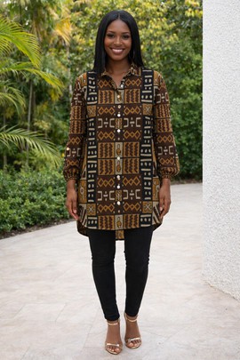 The Queen’s Mudcloth Shirt – Bold Roots. Refined Energy