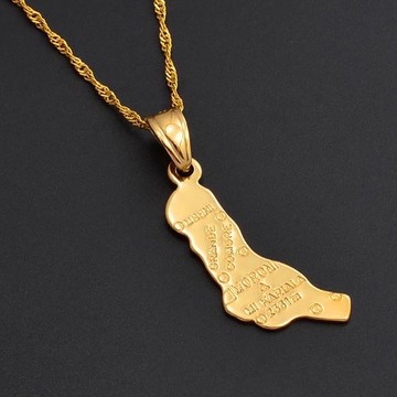 Magnificent Great Comoros map pendant