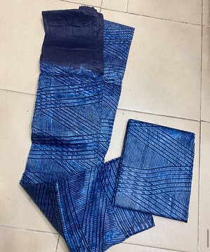 African Adire Eleko/ Indigo/ Adire Alarodudu Fabric