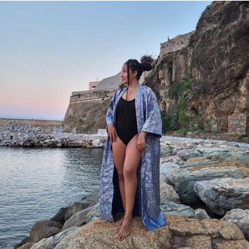 Blue BOHO Kimono