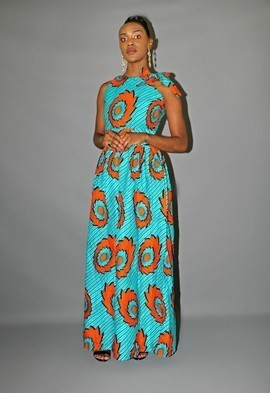 ORI AFRICAN PRINT ANKARA MAXI DRESS