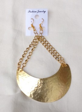 Crescent moon earrings/chain earrings/women jewelry/ handmade earrings
