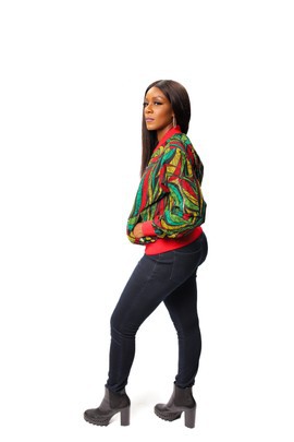 Ankara Bomber Jacket, blouson aviateur UNISEX, blouson aviateur imprimé africain