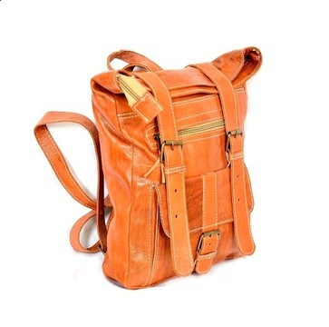 100% handmade high quality genuine leather backpack.