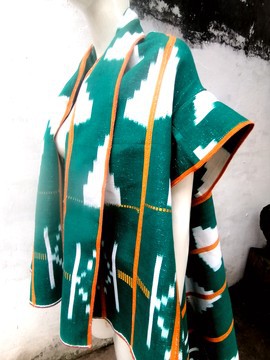 Baoulé woven cotton afro kimono