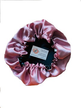Satin nightcap - double-sided - black rosewood