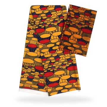 6 yards african wax fabric fluid silk fabric Pattern: wedding flower