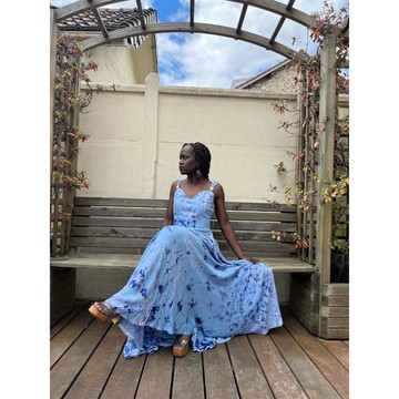 Robe NINA en pagne mauritanien