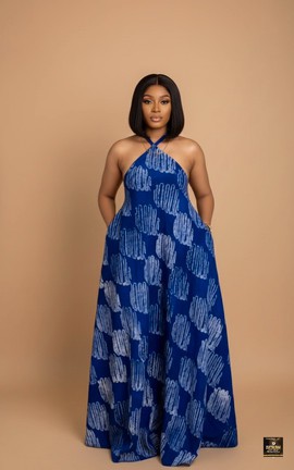 Robe longue à dos nu Jadesola