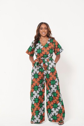 African Print Béatrix Jumpsuit