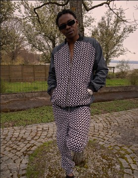 Denim bomber with joggers for Men| Unisex Ankara Bomber with joggers| Joggers