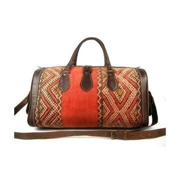 Genuine Leather Travel Bag Handmade in Morocco