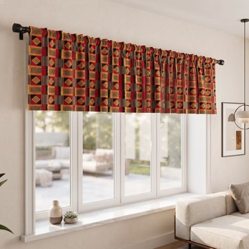 Colorful Kente Curtain Valance | African Window Décor | Bynelo