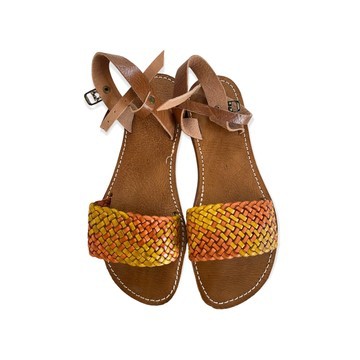 Sandale en cuir véritable haute qualité fait main mode femme