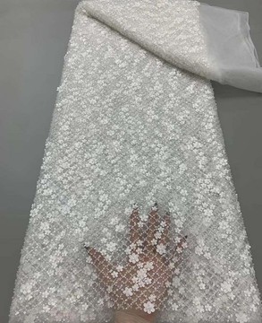Beaded lace, fabric for wedding, lace for wedding dress, lace   (5 yards )