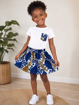 Ensemble enfant personnalisé “anayah” – Pantalon wax &amp; t-shirt prénom