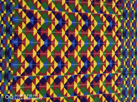 Tissu Wax Africain Authentique  motif kente