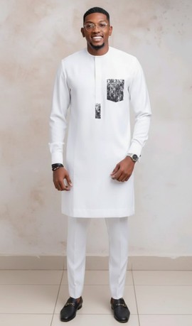 African Men’s Suit | African Wedding Suit | Senator Suit | Dashiki Shirt | Men’s Kaftan