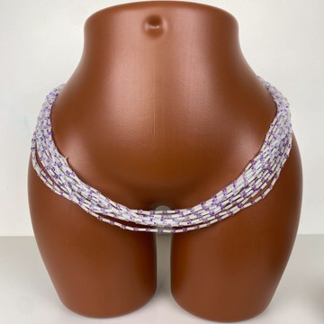 Baya lumineuse mauve  , perle de taille fluorescente , perle de hanche lumière , bine bine