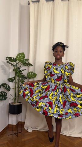 Robe Chioma en tissu africain