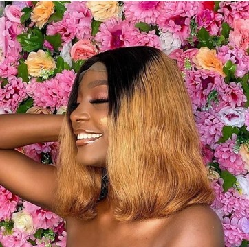 Cheveux de luxe Wemi 2 couleurs, perruque de cheveux humains