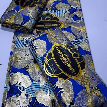 London Gold Osikani/  Embellished Super wax/ 6 yards