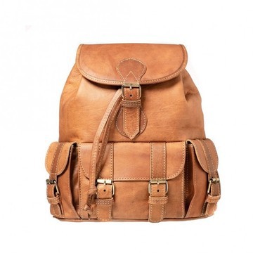 100% handmade high quality genuine leather backpack.