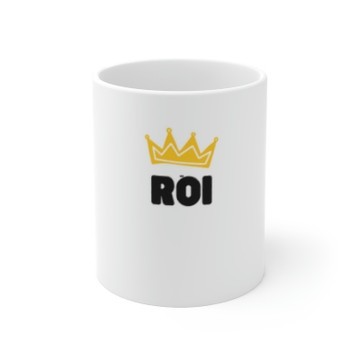 Roi Mug | King in French Coffee Mug | Husband Brother Son Ceramic Cup | Afro Inspired