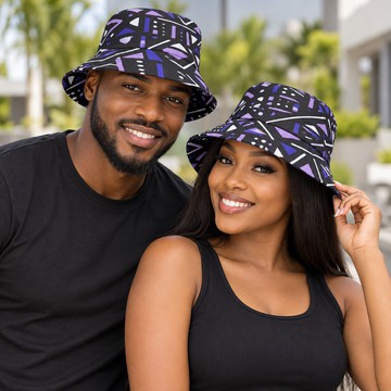 Chapeau bob africain en bogolan | Coiffure en tissu africain | Bynelo