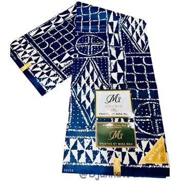 Tissu pagne Ndop Cameroun en coton léger 2 yards