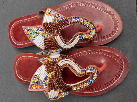Masai sandals, Female sandals, Beaded sandals, African sandals