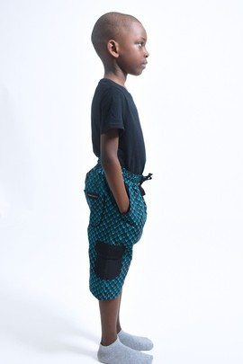 Cargo Short Bermuda - Wax Blue, Green, Black