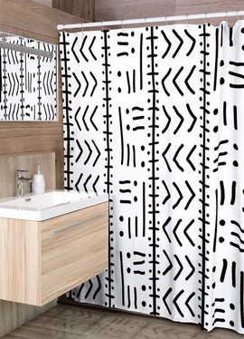African Shower Curtains Black and White Bathroom Inspo (MORE SIZES AVAILABLE)