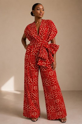 Infinity bogolan jumpsuit