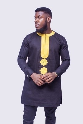 Gold Embroidered African Mens Suit, African Wedding Suit, African Prom Suit, Mens Wear
