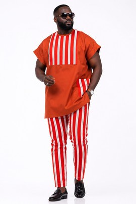 Ensemble africain premium deux pièces pour homme